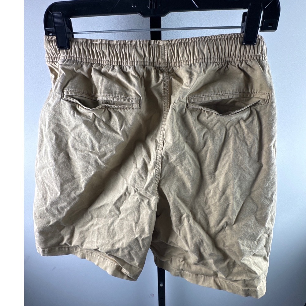 Gap Pull On Shorts Womens Small Tan Elastic Waist Drawstring Twill Khaki Beige - Picture 7 of 9